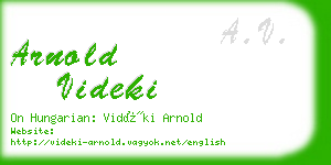 arnold videki business card